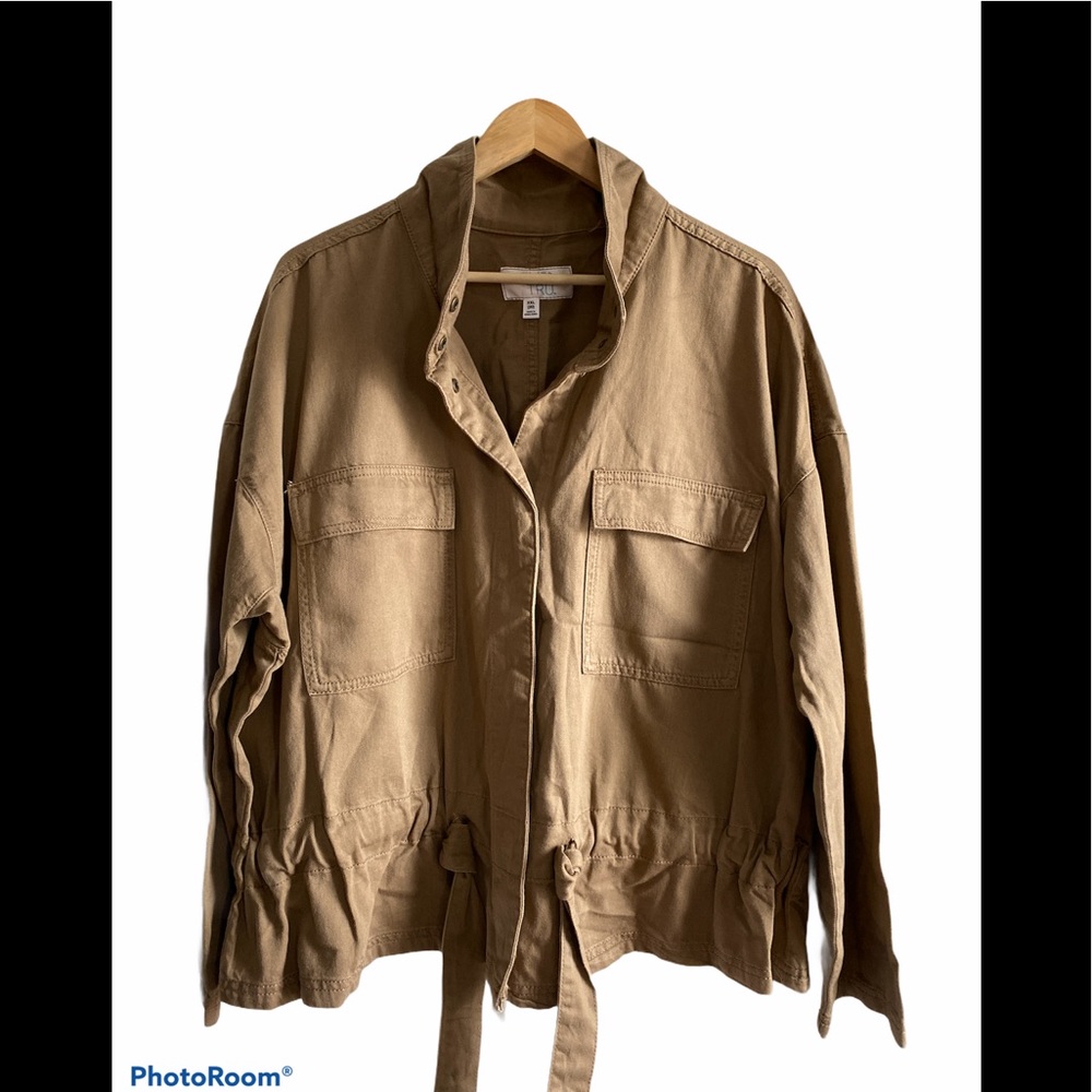 NWT Tan Utility Jacket with Tie - XXL